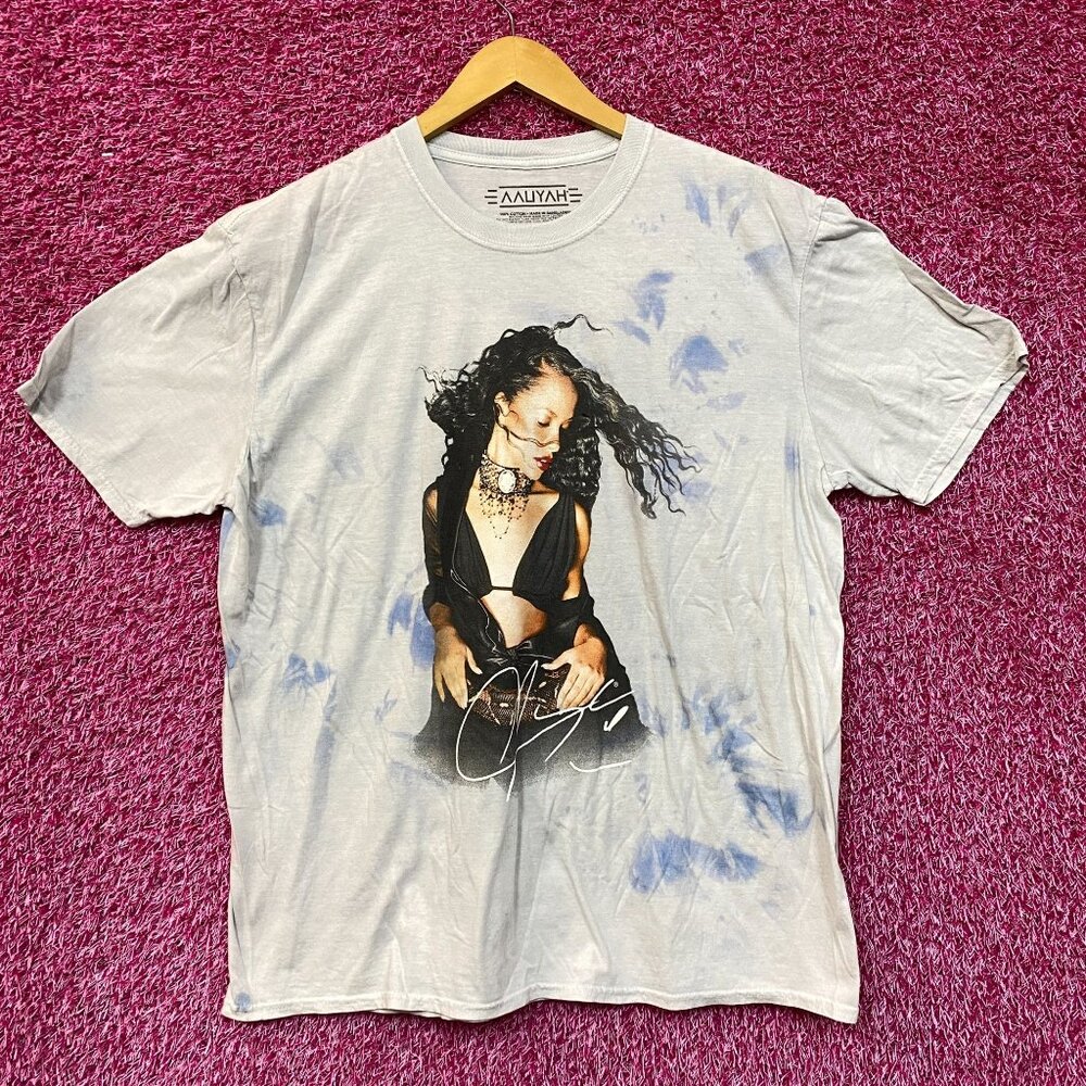 Aaliyah I Care 4 U Album Art New Jack Swing Tie Dye 2X